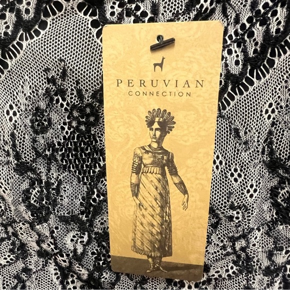 NWT Peruvian Connection Black/Pearl Lace Pencil Skirt w/Full Lining Size 10 - Picture 7 of 16